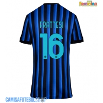 Camisa de time de futebol Inter Milan Davide Frattesi #16 Replicas 1º Equipamento Feminina 2025-26 Manga Curta